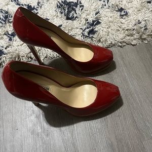 Womens Red Heels. Slightly worn. Great condition